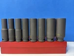 Genius Tools 8 Piece 3/8" Drive Metric Deep Impact Socket Set W/ Case. Fixed Price $37.00.