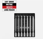 Milwaukee 7pc 3/8 Drive Long Hex Bit Socket Set Metric 48-22-9547 New. Fixed Price $89.40.