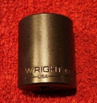 Wright Tool 4832 1" Standard 1/2" Drive Impact Socket Wrench 1 Inch 6 Pt. Sae. Fixed Price $12.99.
