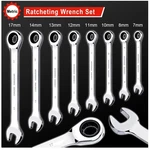 8-piece Metric Ratchet Wrench Set With Roll Up Pouch. Fixed Price $42.39.