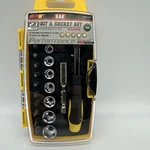 Performance Tool W9122 23-piece Bit & Sae Socket Set - 1/4" Drive. Fixed Price $8.79.