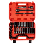 Wett 1/2" Drive Impact Socket Metric Set (40pcs), Black. Fixed Price $125.76.