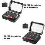 Arrow 59-piece 1/4" Screwdriver Bit Set/48-piece Bit&socket Set. Fixed Price $22.99.