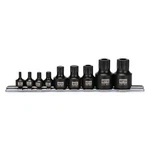 Mayouko 9pcs 1/4, 3/8, 1/2 Drive Low Profile Triple Square Bit Socket Set, Tampe. Fixed Price $19.89.