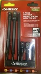 Husky 1/4" In. Drive Impact Driver Socket Adapter Set, Hiskdrapt6pc (6-piece). Fixed Price $24.85.