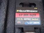 Gearwrench P/n 80788 17mm - 1/2" Drive Deep 12pt Point Sockets Mm. Fixed Price $10.99.