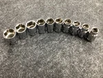 Craftsman 3/8 Inch Drive Max Axess Metric Socket Set 10 Pieces 10mm - 19mm. Fixed Price $54.00.