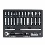 Wiha 33395 27 Piece 1/4" Drive Professional Standard And Deep Socket Tray Set. Fixed Price $93.53.