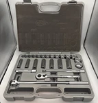 John Deere 25 Piece 1/2-in. Drive Sae Socket Set Pt20989 Blow Molded Case. Fixed Price $134.99.