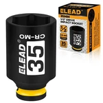 Elead 1/2" Drive 35mm Deep Impact Socket 6-point Cr-mo Axle Nut Heavy Duty. Fixed Price $15.39.