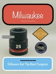 Milwaukee 49-66-6363 25mm Shockwave Impact Duty 3/4 In. Drive Shallow Socket. Fixed Price $18.99.