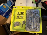 New Ryobi 28pc 3/8" Drive, 6 Point, Sae & Metric Socket Set. Fixed Price $35.00.
