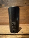 Gearwrench 1/2" Drive 6 Point Metric Impact Deep Socket - 26mm 84584n. Fixed Price $16.00.