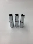 ( Qty 3) Proto Professional 5316h 1/2" Drive 6 Pt. Deep Socket, Chrome. Fixed Price $18.67.