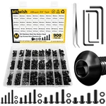 Mywish 900pcs Metric Screw Assortment Kit, M3 M4 M5 M6 Bolts Nuts Flat Washe.... Fixed Price $35.05.