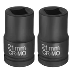 2pcs 21mm 1" Square 4-point Cr-mo Roller Socket. Fixed Price $45.65.