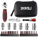 29-piece 1/4-inch Drive Socket Ratchet Wrench Set With Drill Bit Set, .... Fixed Price $40.34.