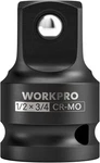 Workpro 1/2" F To 3/4" M Impact Socket Adapter, Cr-mo Steel, One Size. Fixed Price $18.84.