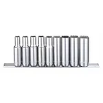 Westward 53pn43 3/8" Drive Socket Set, Sae, 9 Pieces, 1/4 To 5/8 In, Chrome,. Fixed Price $19.49.