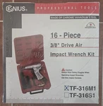 Genius 16 Piece 3/8" Drive Air Impact Wrench Kit Metric Tf-316m1, New Sealed. Fixed Price $129.99.