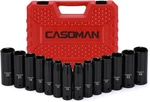 Casoman 1/2-inch Drive Deep Impact Socket Set, Socket, 14-piece. Fixed Price $40.60.