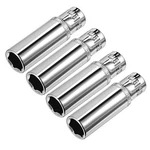 Uxcell 4 Pcs 1/4 Inch Drive 10mm 6point Deep Socket Metric Crv. Fixed Price $16.12.