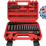 Sedy 64-piece 1/4 Drive Impact Socket Wrench Driver-bits Set Cr-v Metricsae. Fixed Price $44.97.