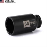 Ementol 36mm 1/2" Drive Deep Axle Nut Impact Socket Cr-mo 12 Point Metric. Fixed Price $14.88.