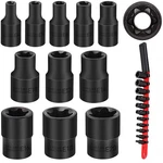 Sedy 11-piece E-torx Socket Set E4 E5 E6 E7 E8 E10 E12 E14 E16 E18 E20, Black. Fixed Price $16.90.