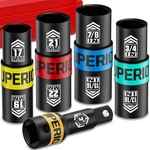 Aiourx 1/2" Drive Lug Nut Impact Socket Set, 5 Pcs Sockets, Flip Socke.... Fixed Price $37.78.