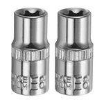 2 X E-torx Socket 1/4" Drive E8 External Torx Deep 1" Star Sockets. Fixed Price $8.89.