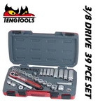 Teng Tools T3839 39pc 3/8 Square Drive Metric Socket Set Tent3839. Fixed Price $179.64.
