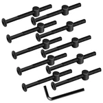 Mewudecor M8 X 100mm Black Flat Head Socket Screw Furniture Bolts And Ba.... Fixed Price $20.40.