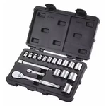 Westward 53pn35 3/8" Drive Socket Set Sae 18 Pieces 1/4 In To 1 , Chrome. Fixed Price $54.19.
