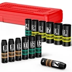 Kirxst 13-piece 3/8" Drive Deep Impact Socket Set, Metric L, Black. Fixed Price $35.11.