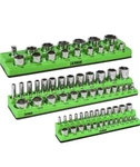 Ares 60037 - 3-piece Sae Magnetic 3pc Socket Organizer Set (sae), Green. Fixed Price $50.00.