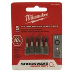 Milwaukee 48-32-4621 Shockwave Impact Sq1 Square Recess #1 Insert Bits, 5-pack. Fixed Price $5.24.