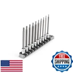 Tekton 1/4 Inch Drive Long Torx Bit Socket Set With Rail, 10-piece (t6 - T30). Fixed Price $68.07.