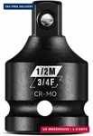 Blackrobot 3/4"f To 1/2"m Impact Socket Adapter, Cr-mo Steel Exceeds Ansi Standa. Fixed Price $13.49.