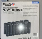 Matco Tools 1/2 Drive 14 Piece Metric 6 Point Deep Impact Set Scdpm146va. Fixed Price $199.00.