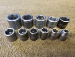 11 Proto Professional Impact Socket Set 3/8" Drive 1 7/8 13/16 3/4 11/16 5/8 Sae. Fixed Price $83.36.
