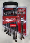 Milwaukee 7 Piece Flex-head Ratcheting Combination Wrench Set Metric 48-22-9529. Fixed Price $129.94.