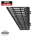Milwaukee 48-22-9513 15pc Metric Flex Hd Ratcheting Combo Wrench Set(usa Dealer). Fixed Price $237.77.