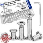 Usdrwam 30 Sets M6 Barrel Nuts Bolts Hex Screws 20-40mm For Furniture. Fixed Price $20.00.