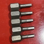 Lot Of 5 Apex Sz-12-a, 3/16" Socket Head Bit Insert. Fixed Price $32.00.
