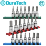Duratech 21pc Bit Socket Set Metric Sae 3/8'' Drive Torx Allen S2. Fixed Price $26.99.