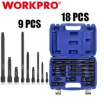 Workpro Impact Driver Extension Bar 18pc/9pcs Drive Socket Accessories. Fixed Price $38.99.