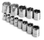 Sk Tools 13 Piece 3/8" Drive 6 Pt Standard Fractional Chrome Socket Set (4613). Fixed Price $106.54.