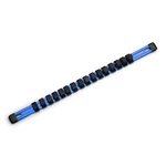 Capri Tools Aluminum Socket Rail With Clips, 17" Long, Blue. Fixed Price $14.99.