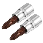 Uxcell 2pcs 1/4" Drive X Ph2 Phillips Bit Socket S2 Steel Bits Cr-v Sockets 1.... Fixed Price $14.33.